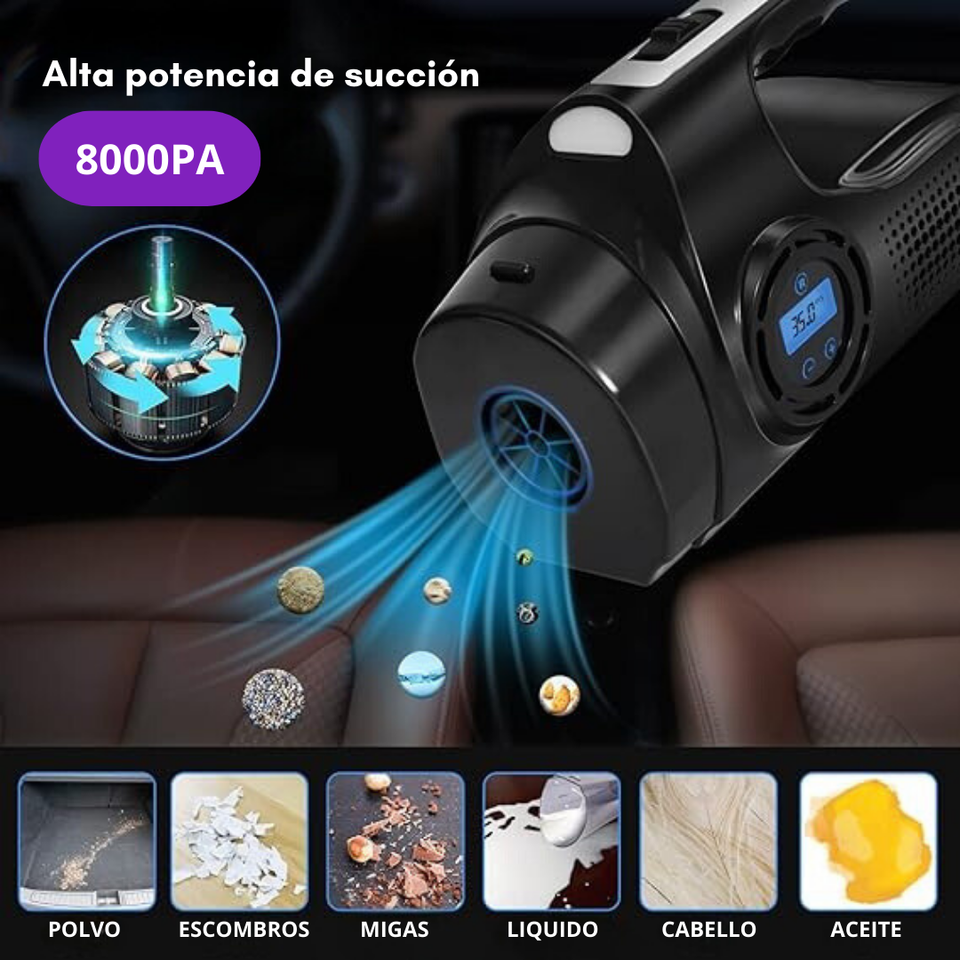 Aspiradora de Auto Multifuncional 4 en 1